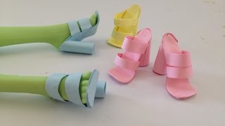 How to make miniature Shoes using Paper and Glue stick ALONE [upl. by Johathan]