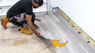 Installing vinyl floors For The First Time  Home Renovation [upl. by Aznaed528]