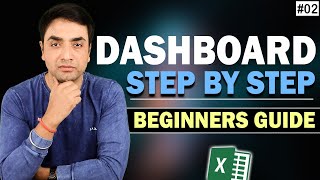 Dashboard Step by Step  How to Build Interactive Excel Dashboard  Beginners Guide In Hindi [upl. by Analaf]