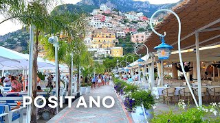 4K🇮🇹 Italy Summer Evening 🌃 Walking down Positano Pyramid to Romantic Beach 🩴👡 Dinner at RADA🍸🍤💕 [upl. by Sumahs]