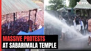 Massive Protests In Kerala Over Mismanagement At Sabarimala Temple [upl. by Aicilif]