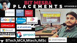 Placements in BIT MesraTop CompaniesComplete GuideB techMCAM techIMSc [upl. by Ailaza985]