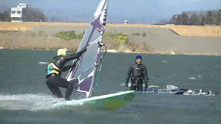 Windsurfing jibe NOVE フォワレイキ ジャイブ ・・・ ”型”を 作る [upl. by Kinimod103]