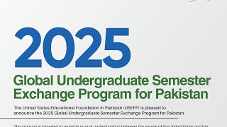 ugrad 2025 how to get global undergraduate semester exchange program pak scholarship 2025tips [upl. by Nilde]