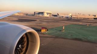 United Airlines NEW Polaris B777300 sunrise takeoff from EWR [upl. by Laurice]