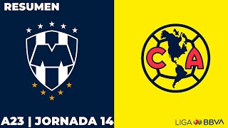 Resumen y Goles  Rayados vs América  Liga BBVA MX  Apertura 2023  Jornada 14 [upl. by Ilam]