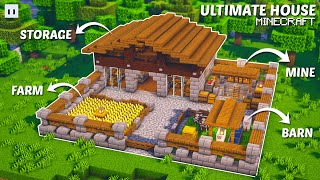 Minecraft  How to Build a Ultimate Survival House  2 Players House [upl. by Karmen]