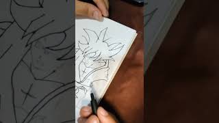 Goku Dragon ball z  🐉🏀😁draw by me 😉 dragonball gokart digitalarttips drawing drawingtutorial [upl. by Earle875]