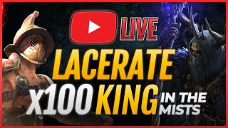 x100 KING In The MISTS🔴LACERATE Gladiator Build PoE 325 [upl. by Nerhtak]