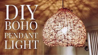 DIY LARGE BOHO PENDANT LIGHT  DIY Home Decor [upl. by Beyer]