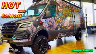 unglaublichstes Camping Wohnmobil🔴der Yakuza Gangster🔴Mercedes Sprinter ALLRAD Kastenwagen 4x4 [upl. by Aiderfla]