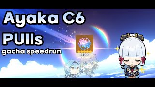 Ayaka rerun C6 pulls  gacha speedrun [upl. by Shifrah125]