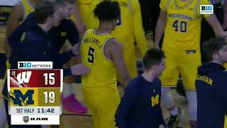 Michigan vs Wisconsin  202427  NCAAB Game [upl. by Htepsle]