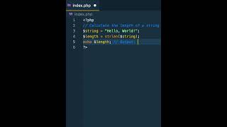 🔍 How to use strlen Functions in PHP in PHP phpprogramming codingtips shortstutorial [upl. by Hellah608]