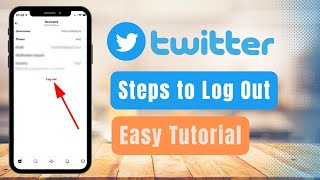 How to Log Out Twitter App  Android [upl. by Cyb]