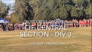 20231116 Boys XC  Div 3 CIF Central Section Championship  IHS [upl. by Eronel443]