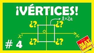 HALLANDO COORDENADAS DE LOS VÉRTICES DE UN CUADRADO  Geometría Analítica  4 [upl. by Swithin]