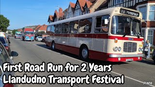 Llandudno Transport Festival Road Run 2024  classic cars buses lorries tractors [upl. by Elyc]