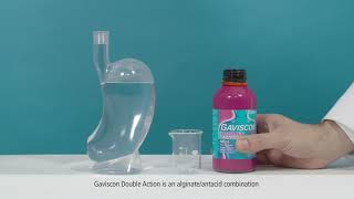 How Gaviscon Double Action creates a protective barrier to help prevent reflux [upl. by Eillod570]