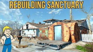 Rebuilding Sanctuary  Fallout 4 Modded Xbox Settlement Build Guide [upl. by Orlina]