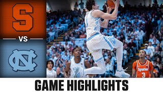 Syracuse vs North Carolina Game Highlights  202324 ACC Men’s Basketball [upl. by Aloz]