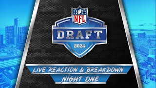 2024 NFL Draft Live Reaction amp Breakdown Round 1 [upl. by Xela]