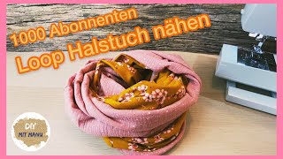 Trend Halstuch nähen 🧵 Loop aus Jersey und Musselin 🌸 Easy Anfänger Nähanleitung ✂️ 2021 [upl. by Neu]