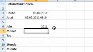 Excel Datums und Zeitfunktionen [upl. by Narol]