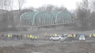 RT 36 BRIDGE DEMO AT GNADENHUTTEN OHIO [upl. by Adiela]