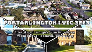 Aerial view  Historic images  walkabout  Portarlington  Victoria Australia [upl. by Shanahan11]