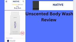 Native Unscented Body Wash Review [upl. by Leola]