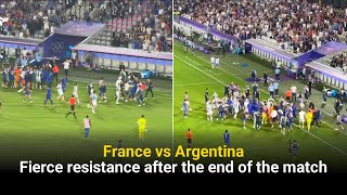 France vs Argentina Ends in PostMatch Clash France Secures Semifinal Spot with 10 Victory [upl. by Warram395]