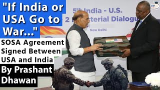 If China Attacks India then USA will help under this Agreement  SOSA Agreement Signed [upl. by Assenad608]