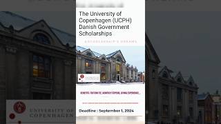 University of Copenhagen UCPH Danish Government Scholarshipsscholarship 2024 international [upl. by Elsey]