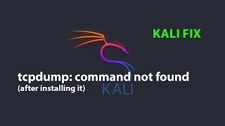 KALI FIX tcpdump command not found [upl. by Ahsieit]