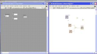 Simple Calculator in Labviewmp4 [upl. by Malinin84]