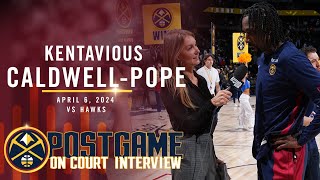 Kentavious CaldwellPope Full On Court Interview vs Hawks 🎙 [upl. by Eilyr]