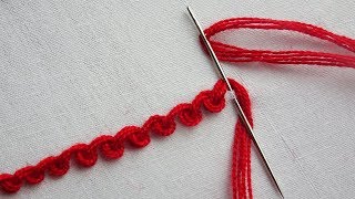 basic hand embroidery tutorial Scroll Stitch [upl. by Aksehcnarf]