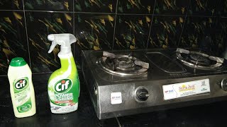 how to clean a greasey stovepower shine cif\cif surface cleaners [upl. by Ecneret714]