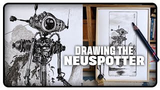 Drawing Maschinen Krieger Neuspotter in Japanse landscape [upl. by Osterhus]