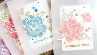 Vellum Overlay Card  Altenew Ink Layering Combinations [upl. by Kachine455]