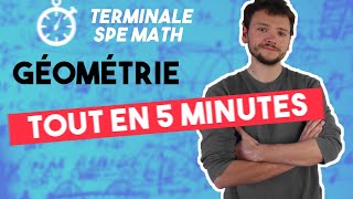 MATHS  Toute la GÉOMÉTRIE en 5 MINUTES  Terminale [upl. by Suelo]