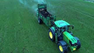 Mest strooien  John Deere  Tebbe  Weidemann 5080T  Loonbedrijf Van den Top  2024 [upl. by Aidnahs]