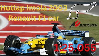 Hotlap in 2003 Reanult F1 car on Imola no assists [upl. by Blynn]