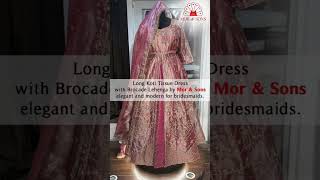 Introducing the Exquisite Long Koti Tissue Dress with Brocade Lehenga from Mor and Sons MorandSons [upl. by Aidualc]