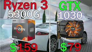 Ryzen 3 5300G Vs GTX 1030  12 Game benchmark in 4K [upl. by Albemarle386]