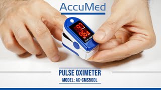 Accumed Pulse Oximeter Feature amp Setup Video  Model CMS50DL Blue [upl. by Valerio]