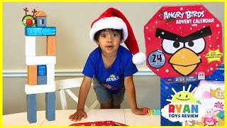 Ryan opens Advent Calender Angry Birds and Thomas amp Friends for Christmas [upl. by Essilem]