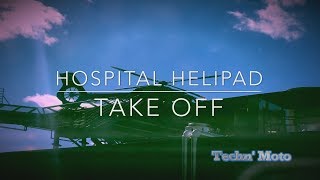 Lifeflight Helicopter Taking Off From Helipad atop of hospital  Techn Moto [upl. by Lilla264]