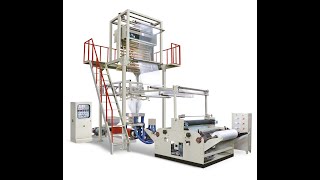 Rotary die LDPE film garbage bag extruder blowing machine filmblowingmachine [upl. by Enicar486]